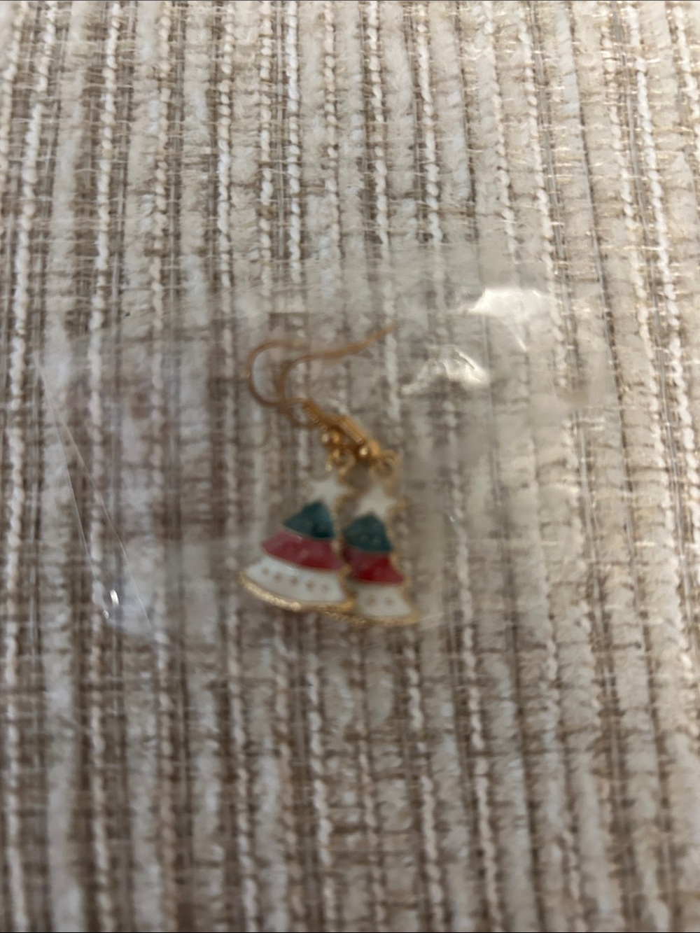 Festive Gold Christmas Tree Drop Earrings (NWOT) - Picture 5 of 5